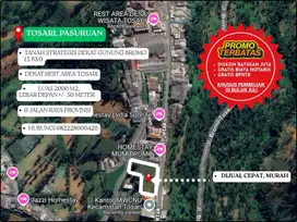 Dijual Tanah Murah Dekat Gunung Bromo. 0 Jalan Raya. SHM.