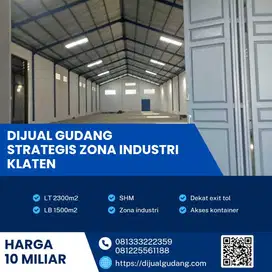 Gudang industri lokasi Klaten luas 2300m Harga fantastic