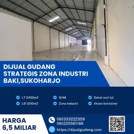 Jual aset terbaik solo raya gudang Baki luas 2400 m