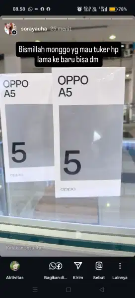 Oppo A5 new garansi resmi