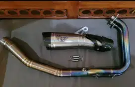 Knalpot r9 titanium ninja 250 fi new 2018 up