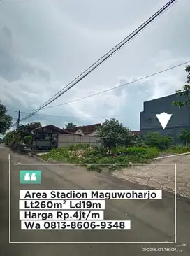 Tanah Strategis diJual Sekitar Stadion Maguwoharjo