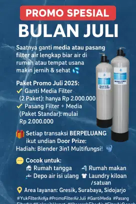 Jual, Supplier, & Jasa Pasang Filter PDAM, Sumur