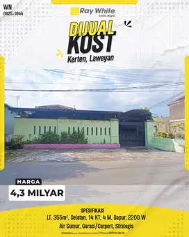 KOST SIAP PAKAI KERTEN LAWEYAN SOLO