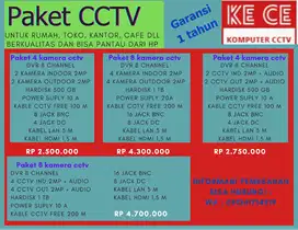 Paket pemasangan cctv murah dan berkualitas