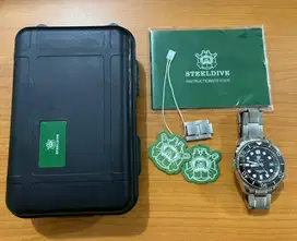 Jam Tangan Automatic Steeldive 1968 - Seiko Marine Master 300 Homage