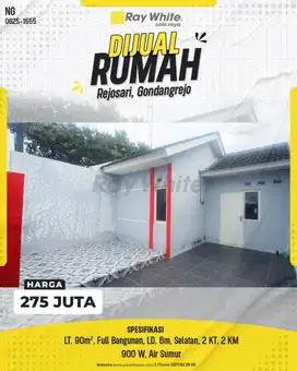 RUMAH SIAP PAKAI GONDANGREJO KARANGANYAR