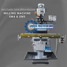 Mesin Milling SM4 / SM5 NT40 Turret Milling Machine 3HP Milling Mesin