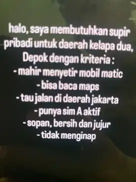 dibutuhkan driver