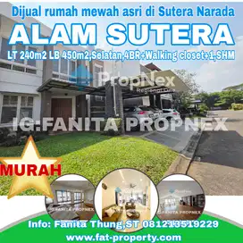 Dijual rumah asri di Sutera Narada,Alam Sutera LT 240m2 LB450m2