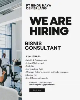 LOWONGAN PEKERJAAN BISNIS KONSULTAN