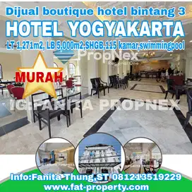 Dijual hotel bintang 3 di Yogyakarta LT1.271m2 LB5.000m2,115 kamar