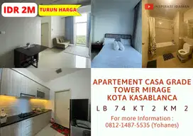 Apartement Casa Grade tower Mirage kota kasablanca jakarta selatan