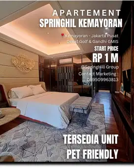 APARTEMEN SPRINGHIL KEMAYORAN UNIT BARU 2 LANTAI 2BR 2 BALKON BISA KPR