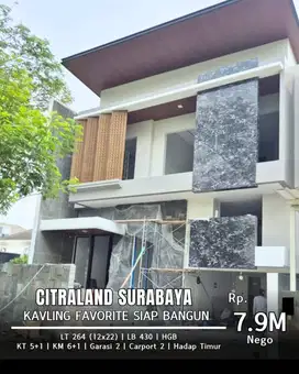 Dijual Rumah Citraland Utama Baru Gress Minimalis Modern 3 Lantai