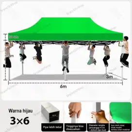 Tenda jual ukuran 3*6meter warna Hijau