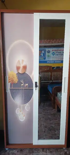 Lemari Besi 2Pintu Dan Springbed Set Centra