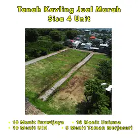 Tanah Kavling Sisa 3 Unit Penghabisan, 10 Menit Brawijaya