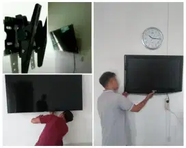 Braket +pasang atau pasang saja jika sudah ada bracket breket led tv