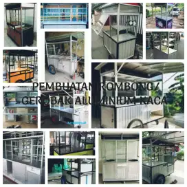 Saya Tukang Rombong Gerobak Aluminium kaca