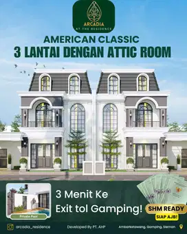Rumah dijual sleman 3 lantai