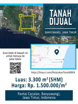 Tanah di pantai Banyuwangi