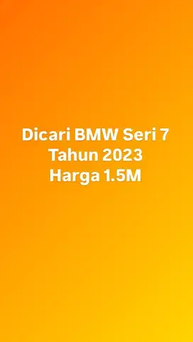 Dicari BMW Seri 7 2023