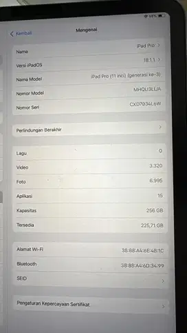 Ipad Pro 11 Inch gen 3 Space Grey