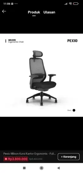 Pexio Milson - Black (Kursi kantor, office & ergonomic chair)