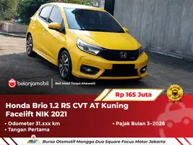 [ WARRANTY ] Honda Brio 1.2 RS CVT AT Kuning Facelift NIK 2021/2022