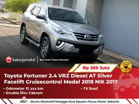[ LOW KM ] Toyota Fortuner 2.4 VRZ Diesel AT Silver 2017/2018