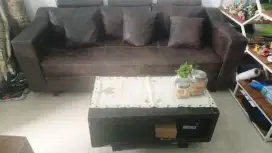 Sofa 3 seater plus single seater dan meja