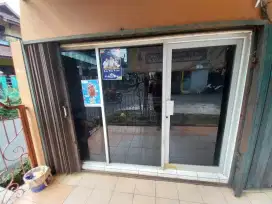 Partisi Kaca kusen Aluminium sekat ruang pintu kaca