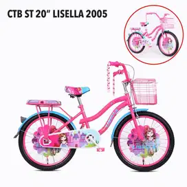 Sepeda Mini Anak Lisella 2005 Keranjang Besi Tutup (20 inch) 7-12 Tahu
