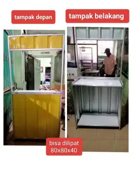 Dijual cepat booth kontainer makanan/minuman, bisa dilipat.