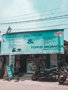 Over kontrak kios sembako n cuci helm