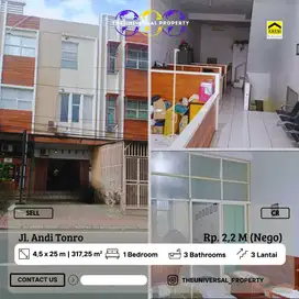 Dijual Ruko 3LT Poros Andi Tonro Ruko Green Home Siap Pakai Nego CR