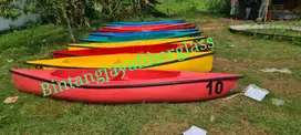 perahu kano bahan fiberglass untuk duwa sampay tiga orang