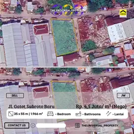 Dijual Tanah Kosong Dalam Kota Poros Gatot Subroto Baru Strategis Nego