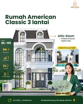 Rumah 2 Lantai Di Jual Sleman Yogyakarta SHM Ready