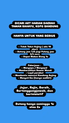 DICARI ART WANITA HARIAN