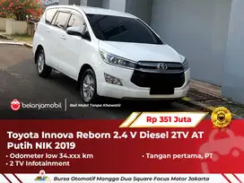 [ LOW KM 34 RB ] Toyota Innova Reborn 2.4 V Diesel 2TV AT Putih 2019