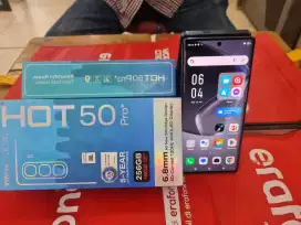 INFINIX HOT50 PRO + NFC 8/256 GB 1Bln pke lengkap mulus no minus