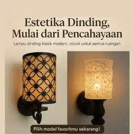 Lampu dinding atau Wall lamp minimalis modern