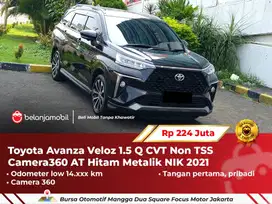 [ LOW KM 14RB ] Toyota Avanza Veloz 1.5 Q CVT Camera360 AT Hitam 2021