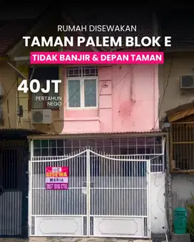 D SEWA RUMAH TAMAN PALEM LESTARI, DEPAN TAMAN, BEBAS BANJIR