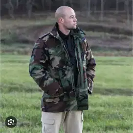 Vintage Jaket Army USA issued Camo Woodland parka M65