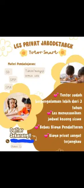 Jasa Les Privat Online dan Offline