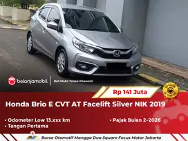[ LOW KM ] Honda Brio E CVT AT Facelift Silver NIK 2019/2020