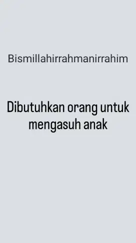 Di cari untuk momong anak